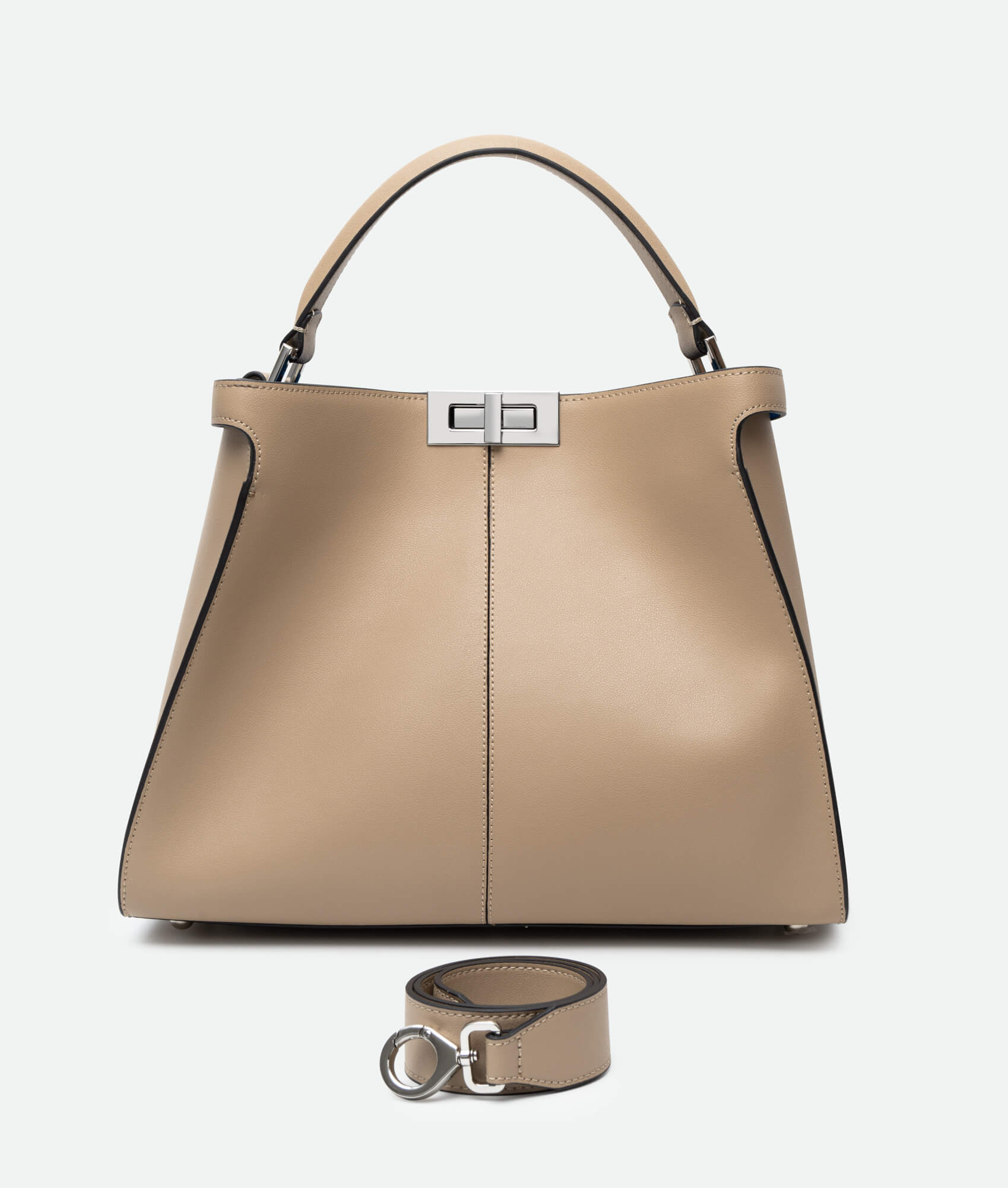 Beige leather Bucket Bag