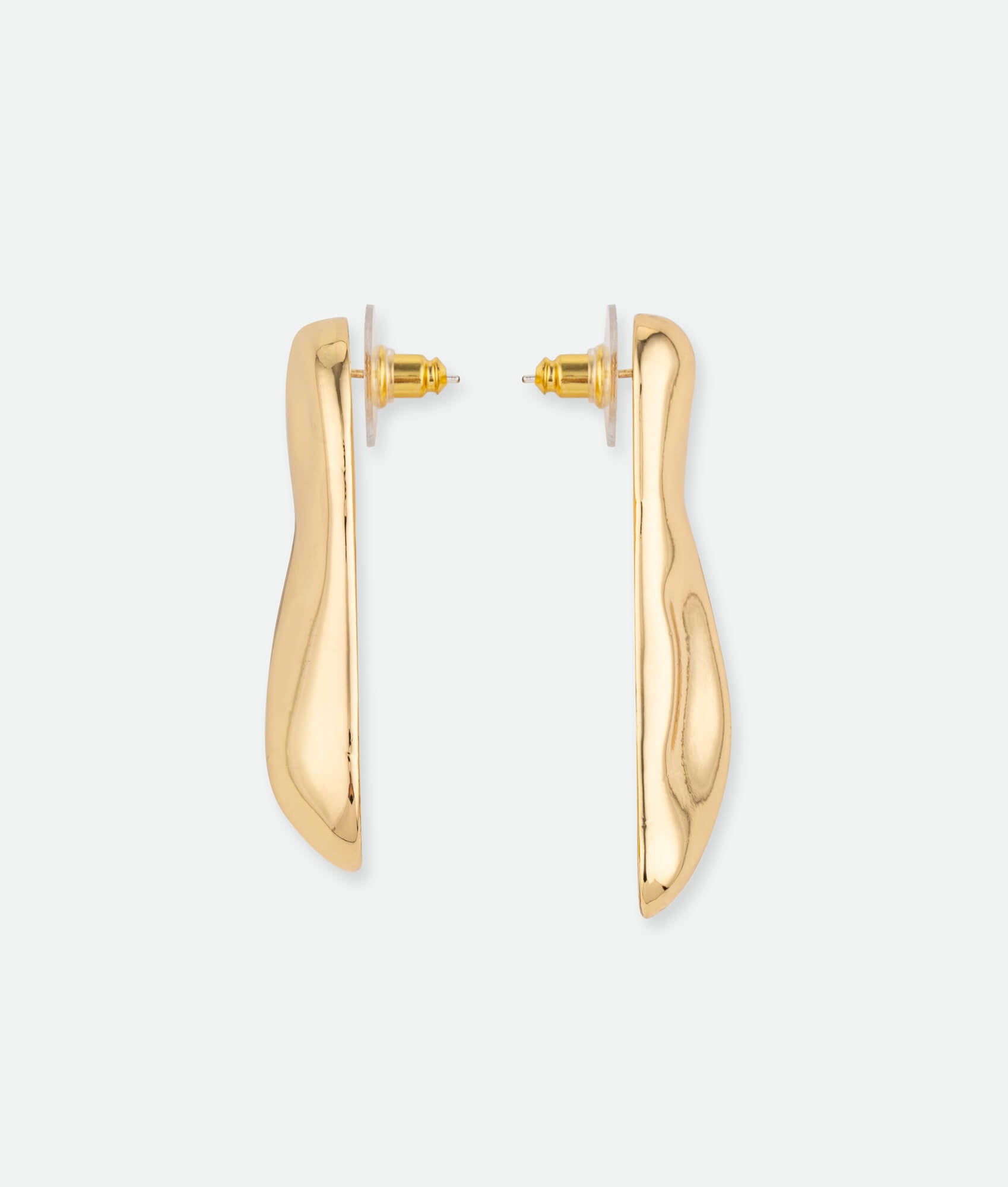 French asymmetrical earrings gold