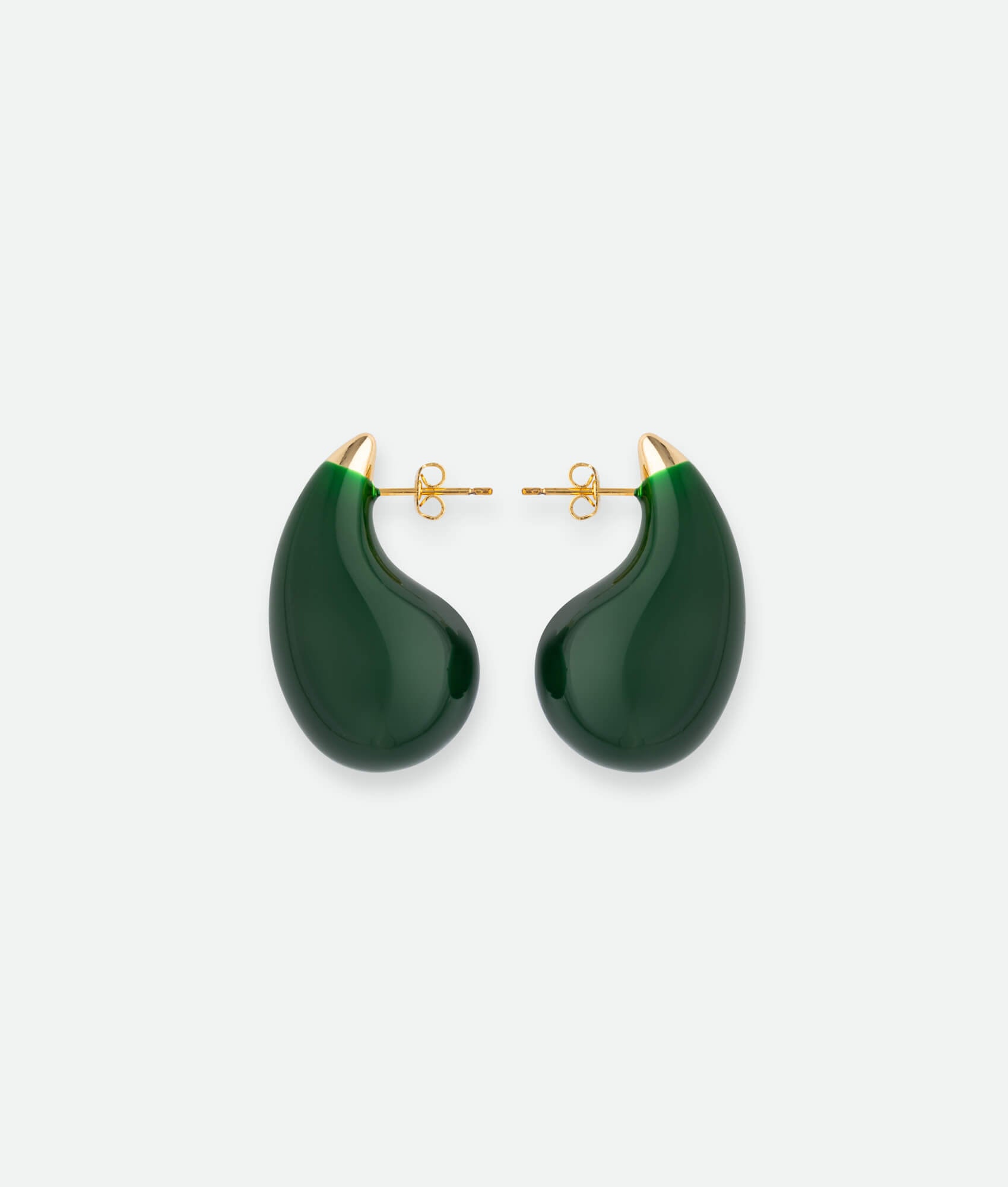 Green drop earrings