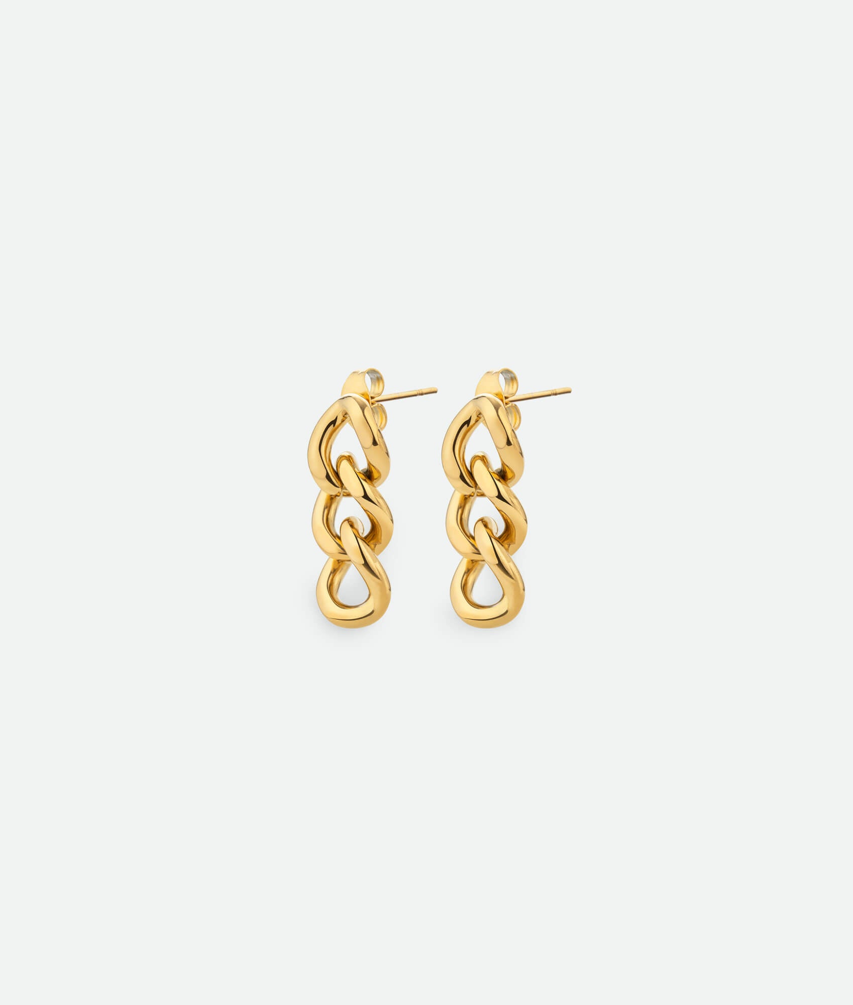 link chain earrings gold