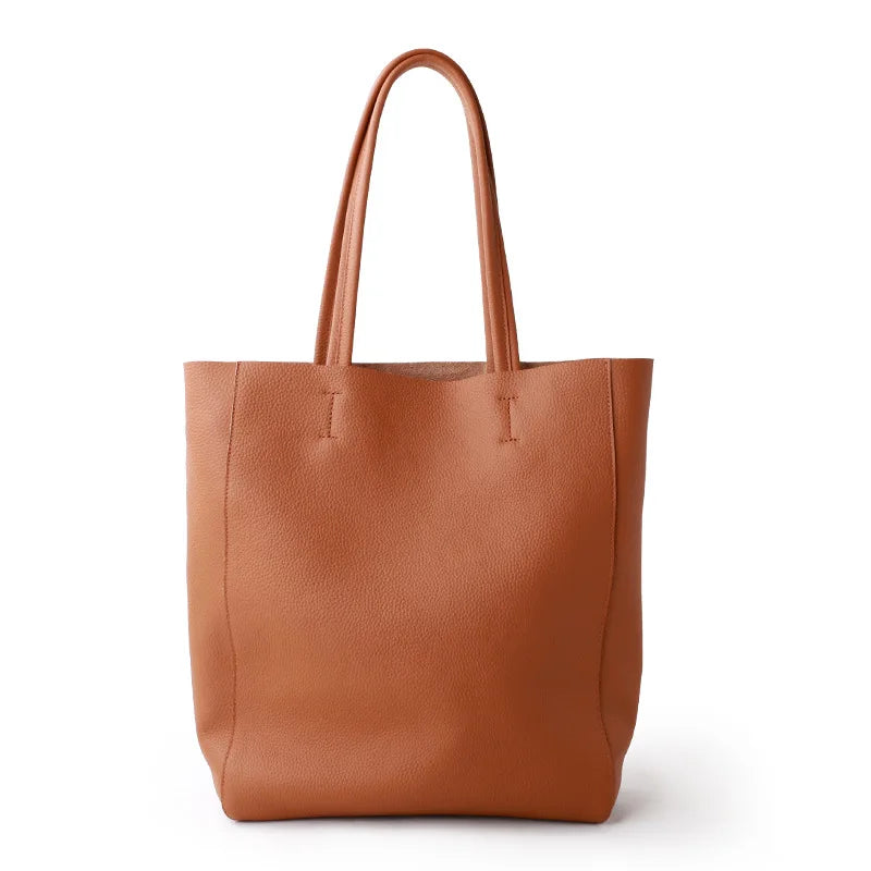 Valentina Perla Large tote in Camel