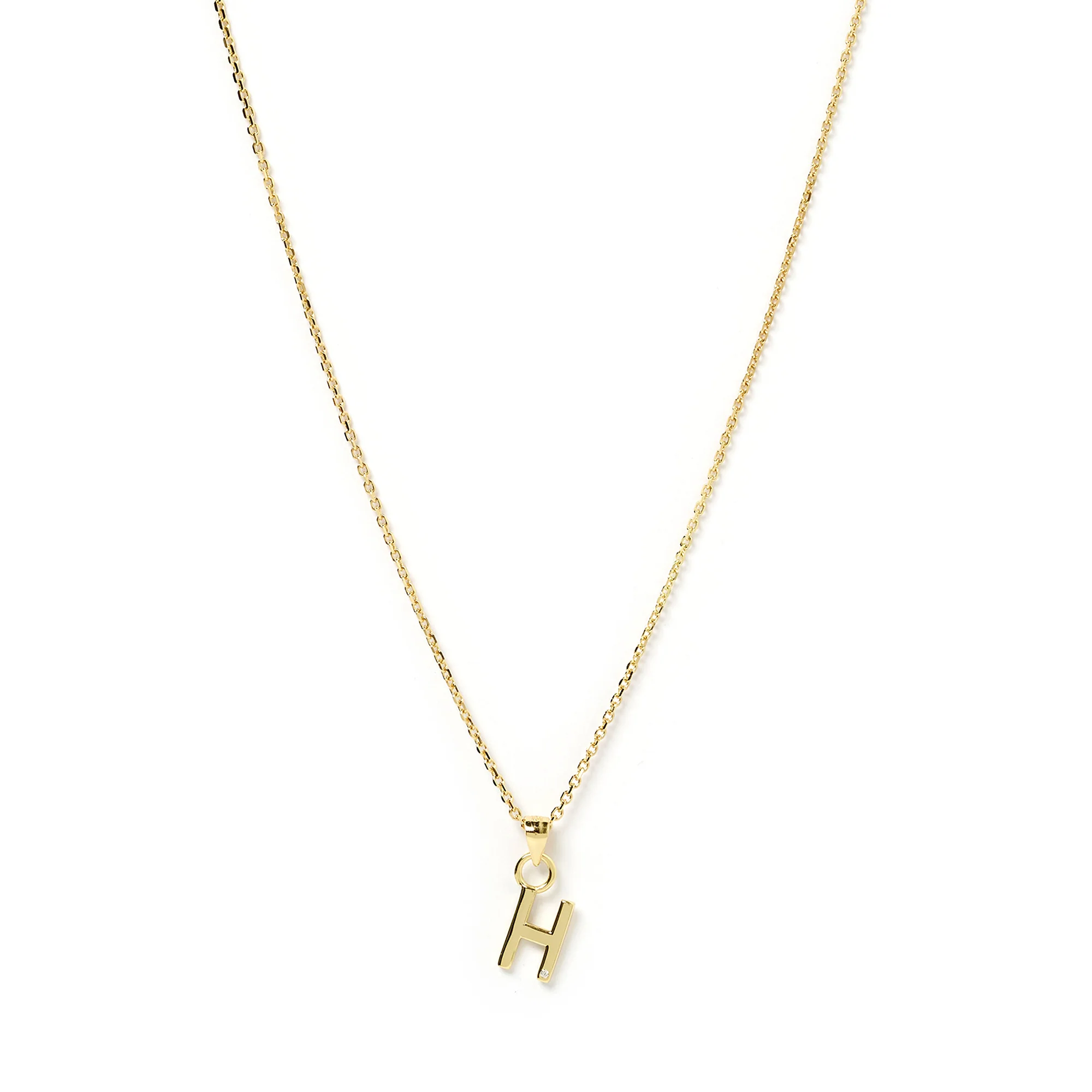 Initial Gold Charm Necklace