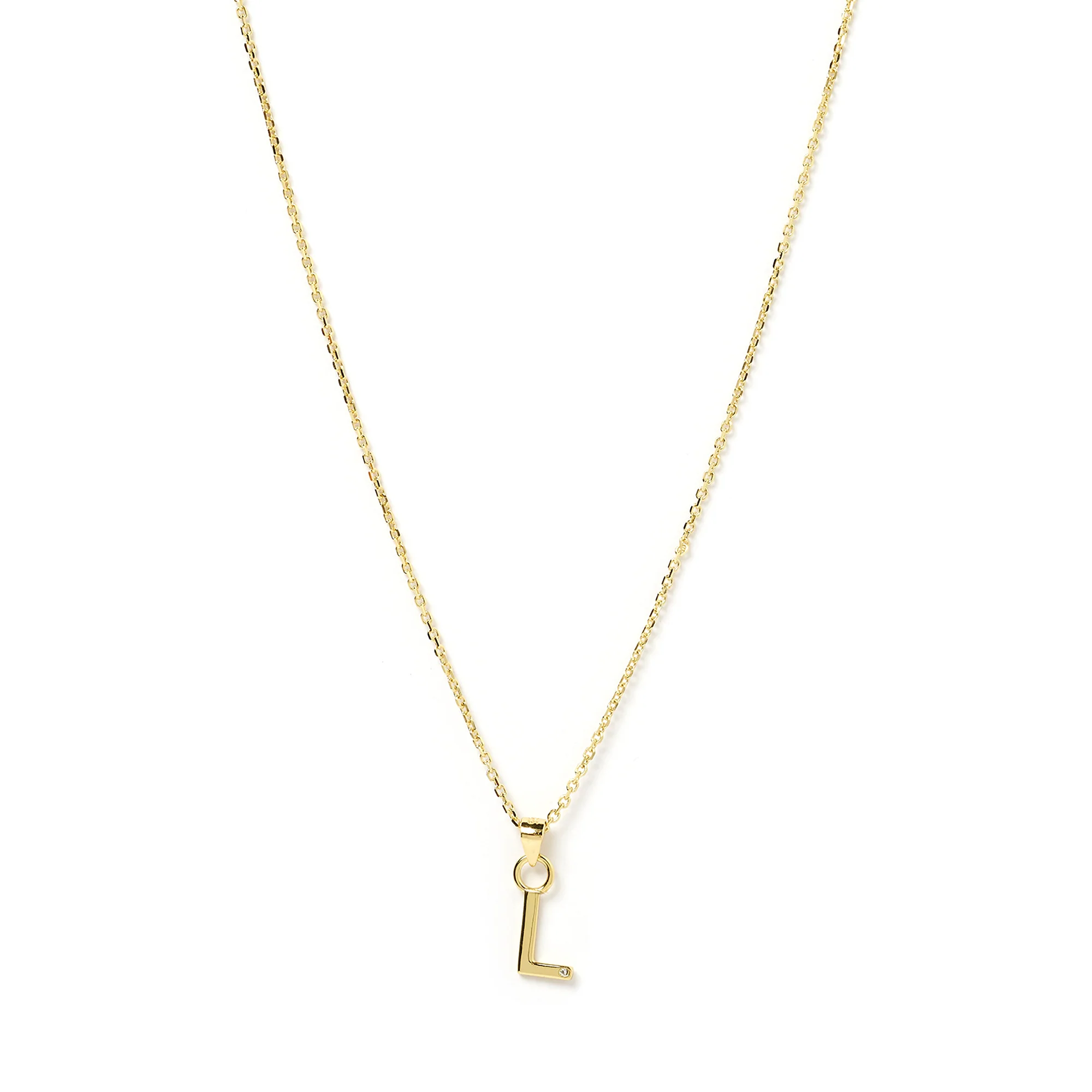 Initial Gold Charm Necklace