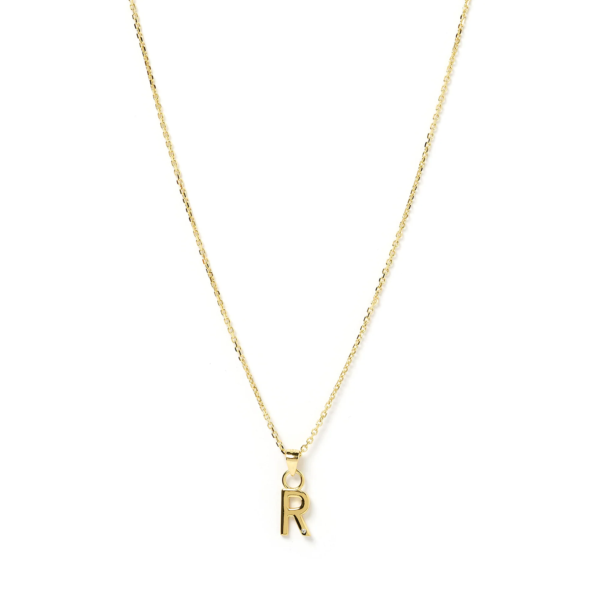 Initial Gold Charm Necklace