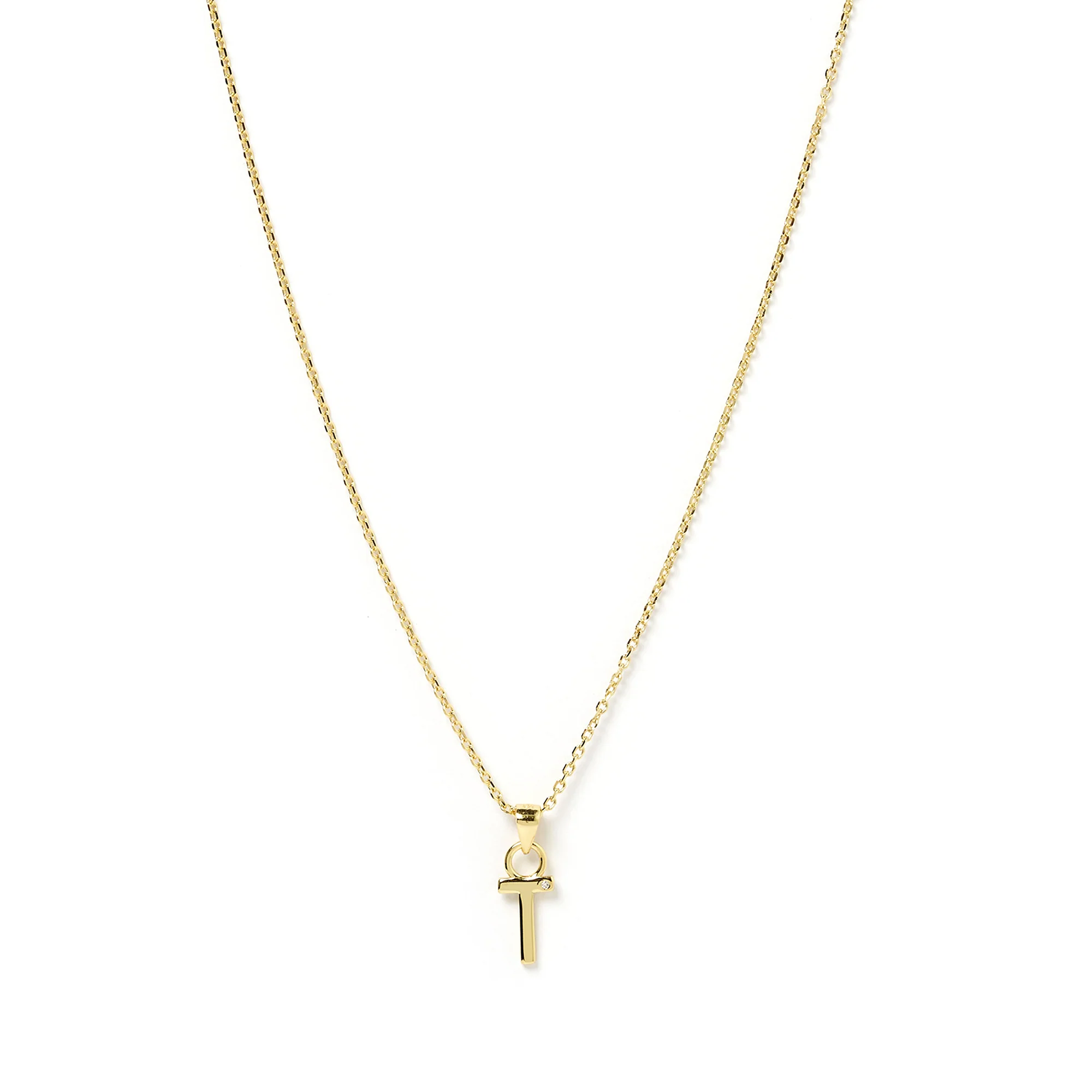 Initial Gold Charm Necklace