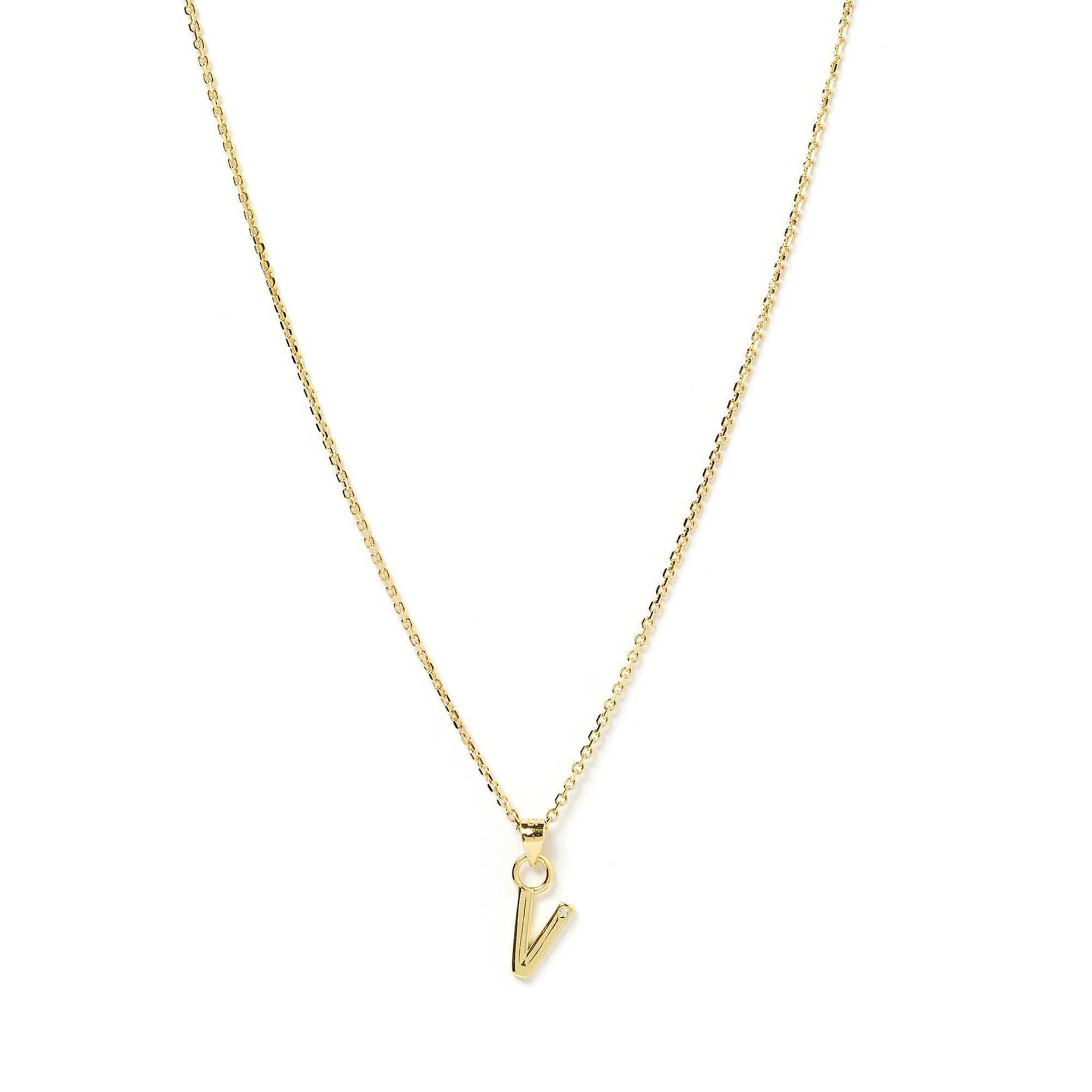 Initial Gold Charm Necklace