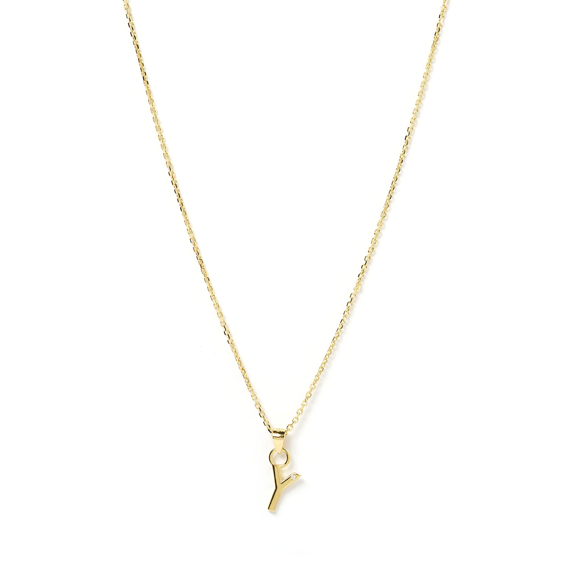 Initial Gold Charm Necklace