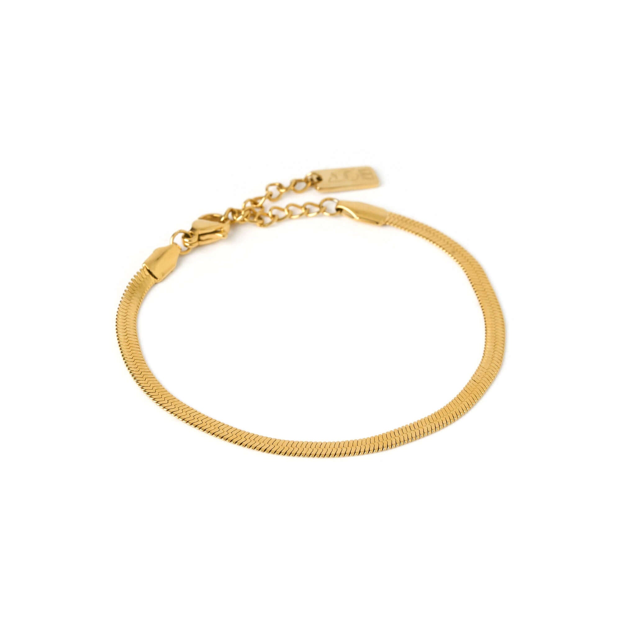 Gold snake chain bracelet