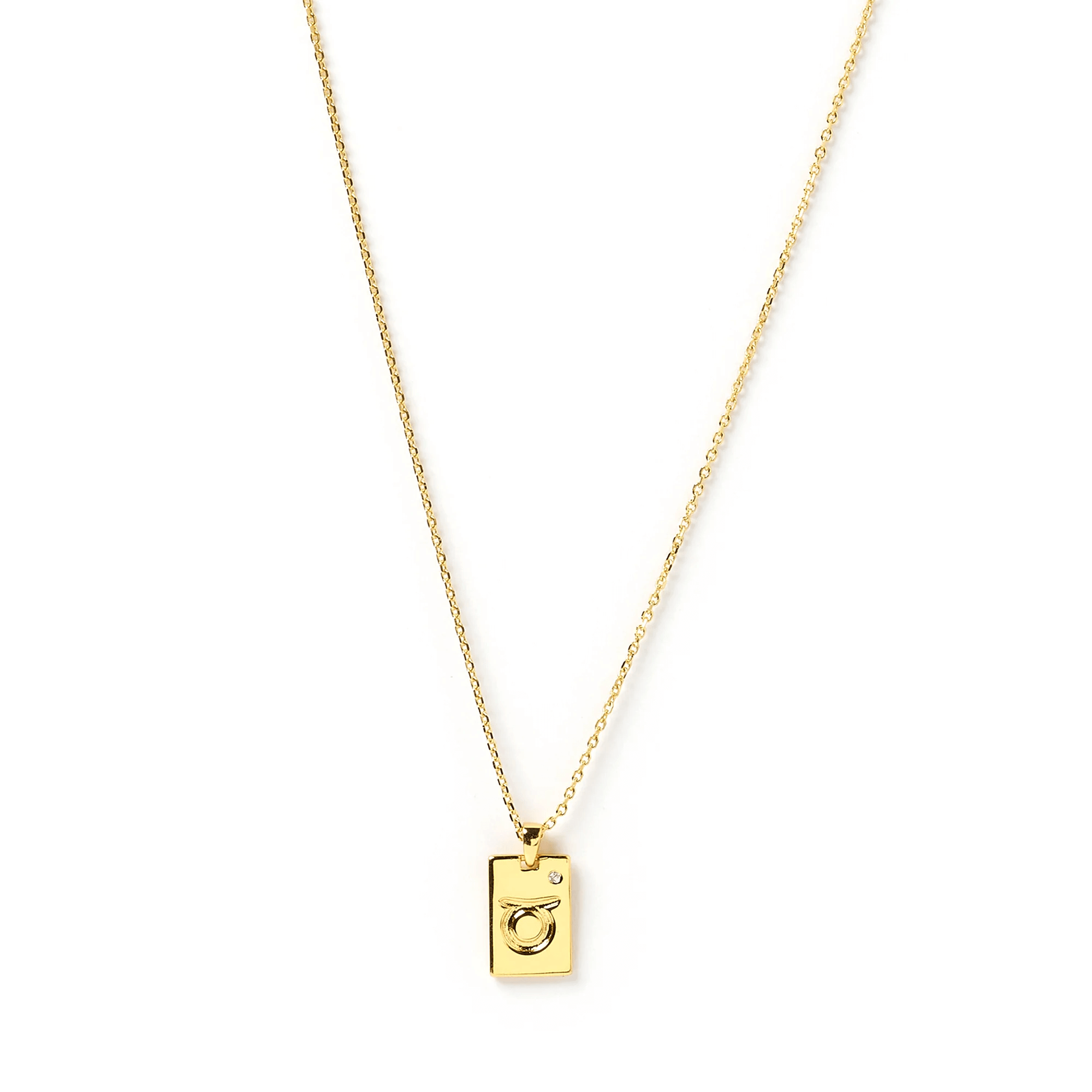 Zodiac Gold Tag Necklace