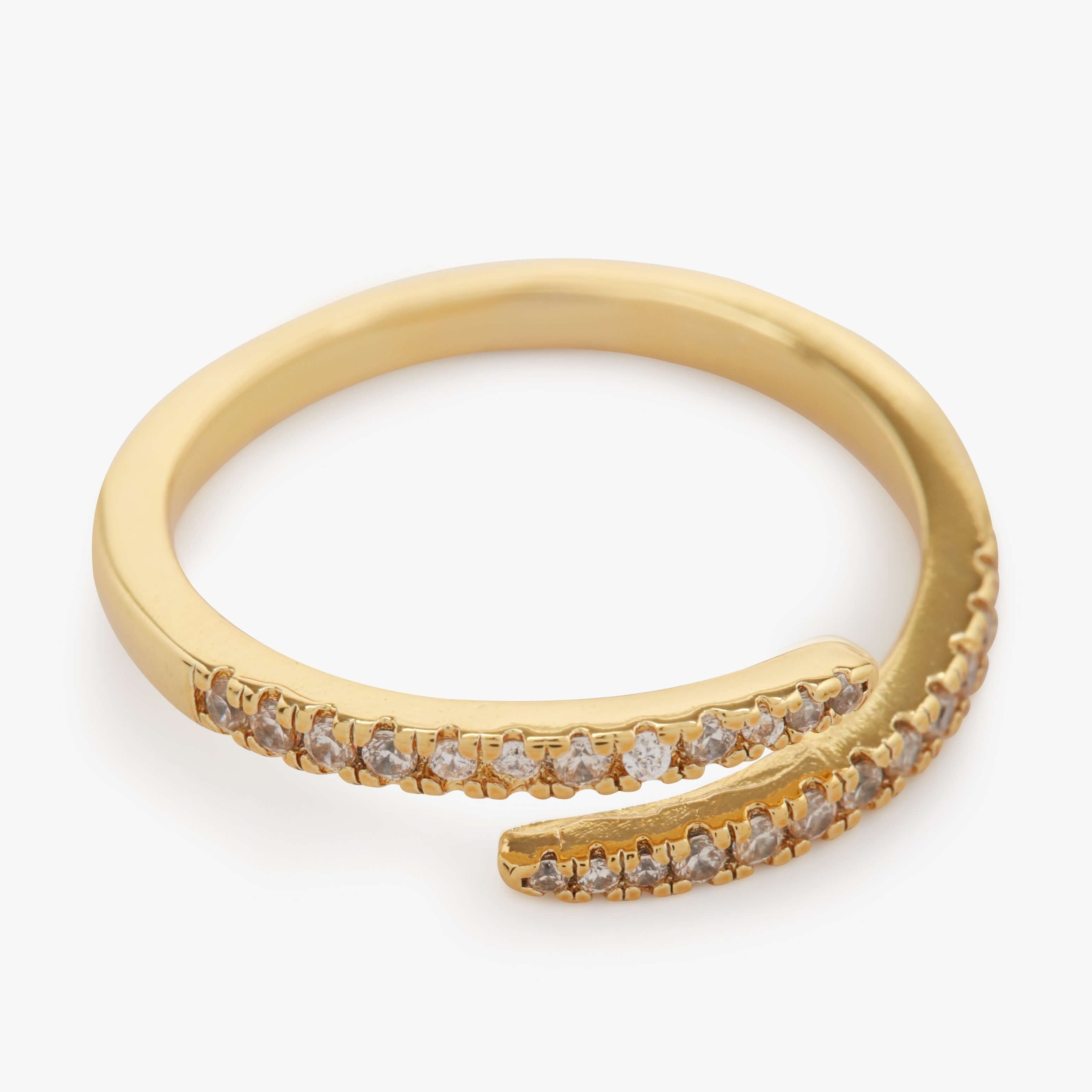 Embrace Gold Ring with diamonds