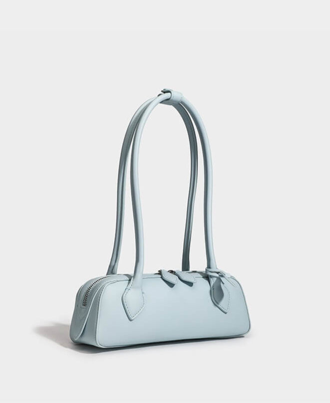Medium Shoulder Bag Alaïa Le Teckel blue