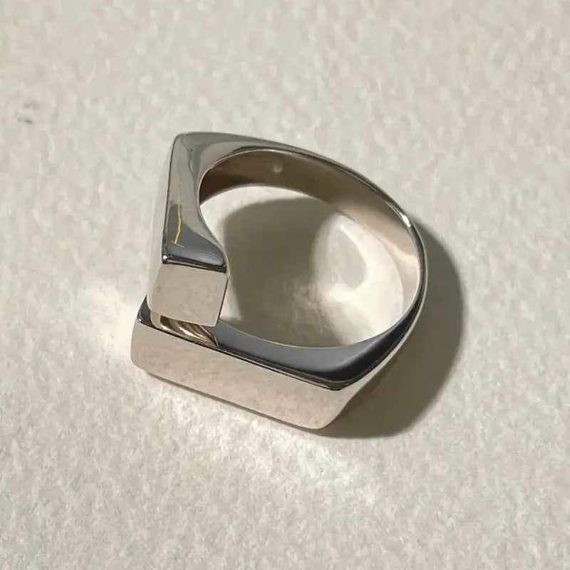 Overlapping band ring silver