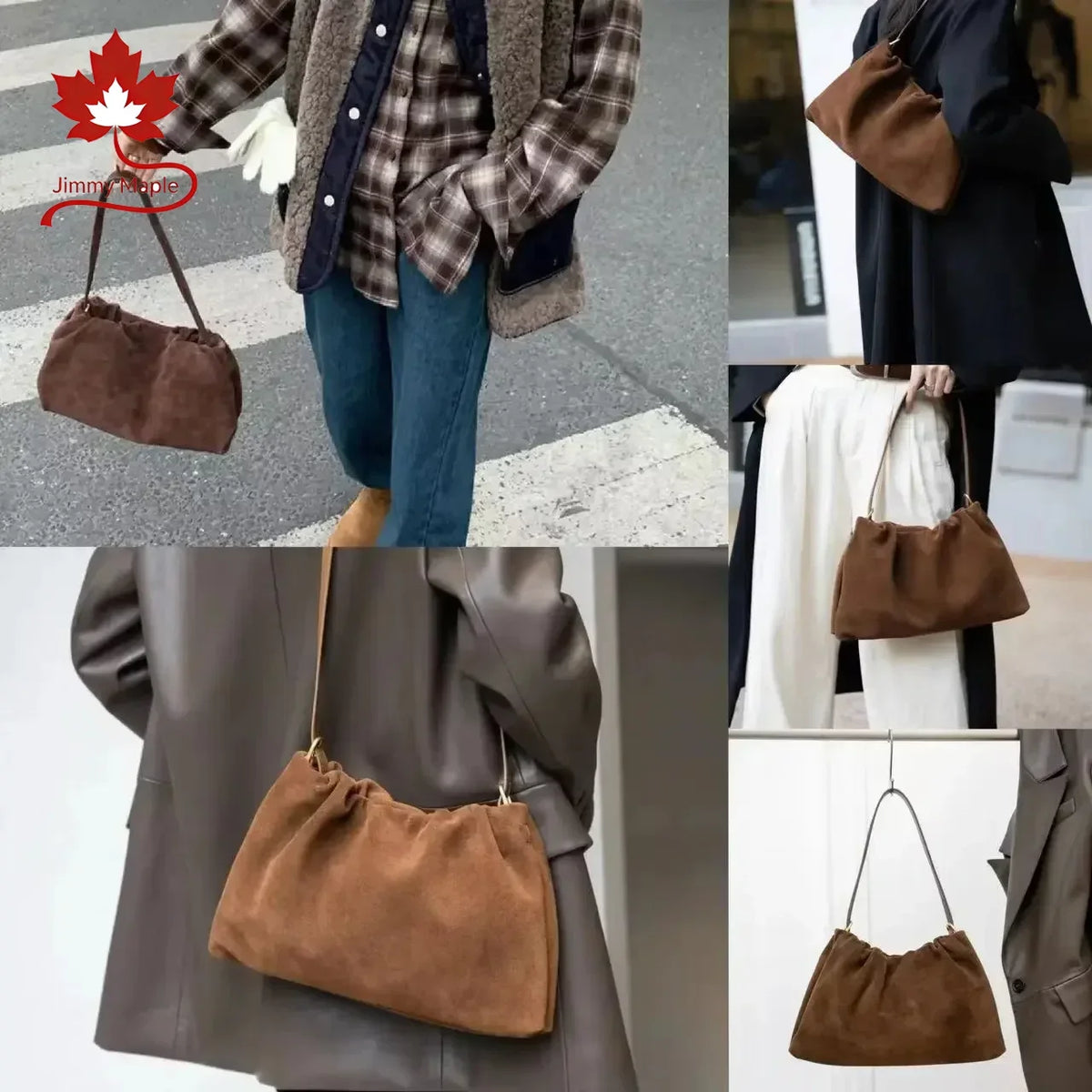 Valentina Cielo tote in Khaki, back view