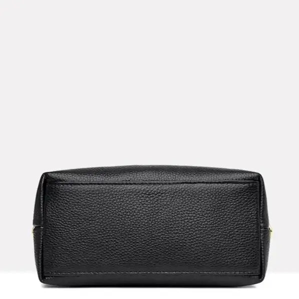 Black leather crossbody bag