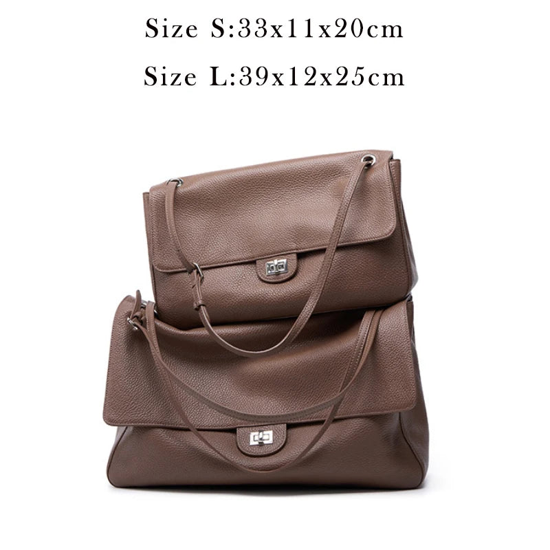 Valentina Brio Large tote in Black, worn
