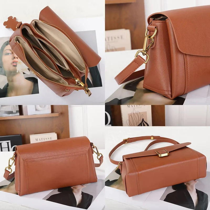 Valentina Creta shoulder bag in Ivory, back view