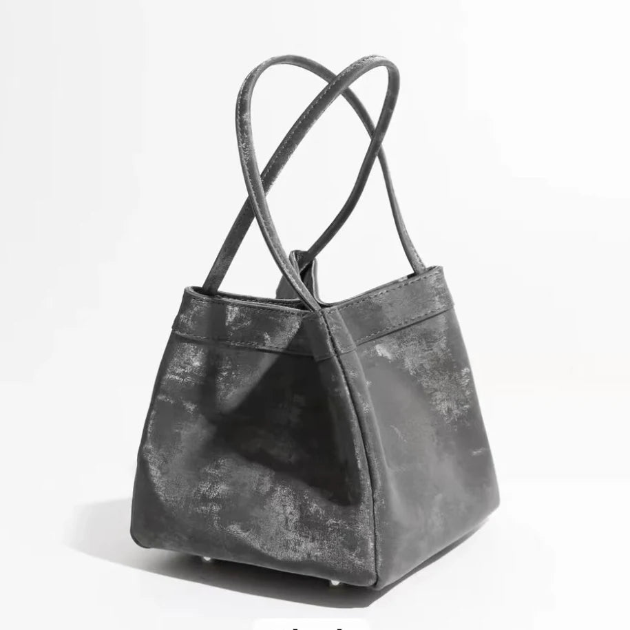 Valentina Pausa top-handle bag in Dark Gray