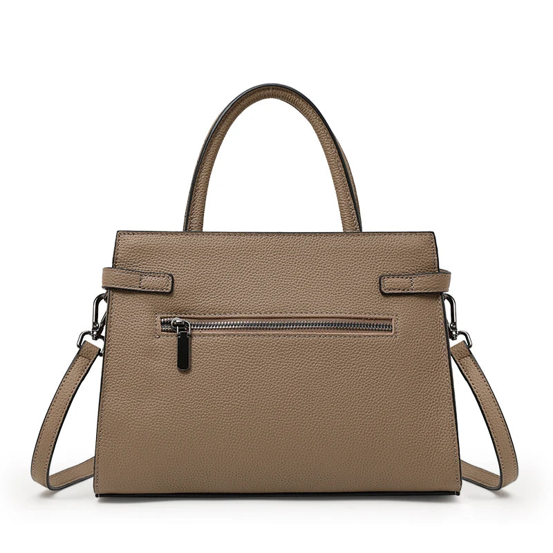 Valentina Taormina top-handle bag in Beige, side view