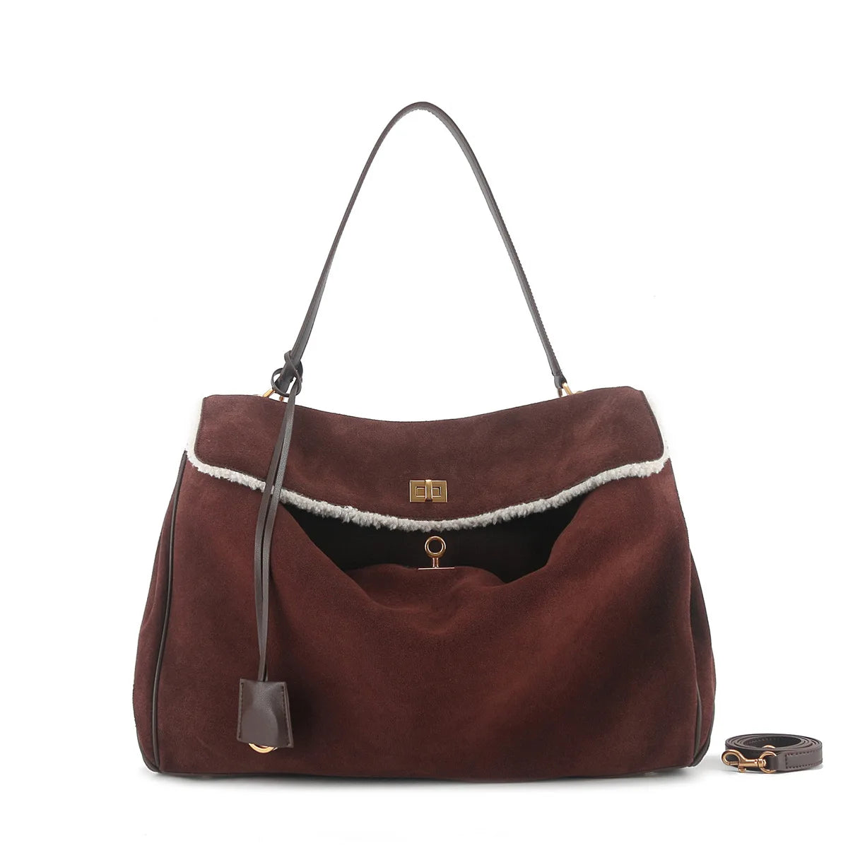 Valentina Dolce Large tote in Dark Brown