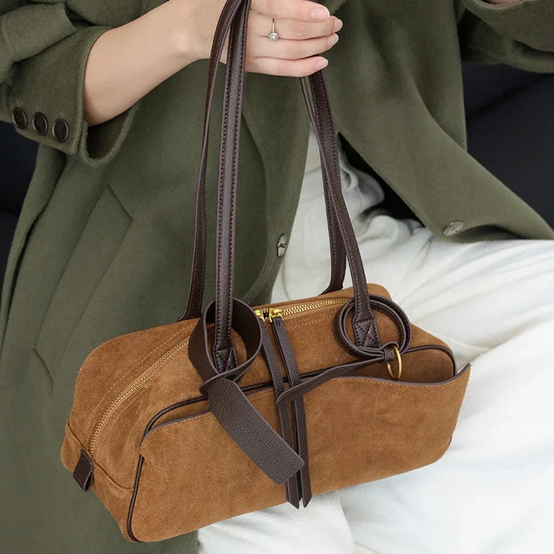 Valentina Haven oversized suede tote bag