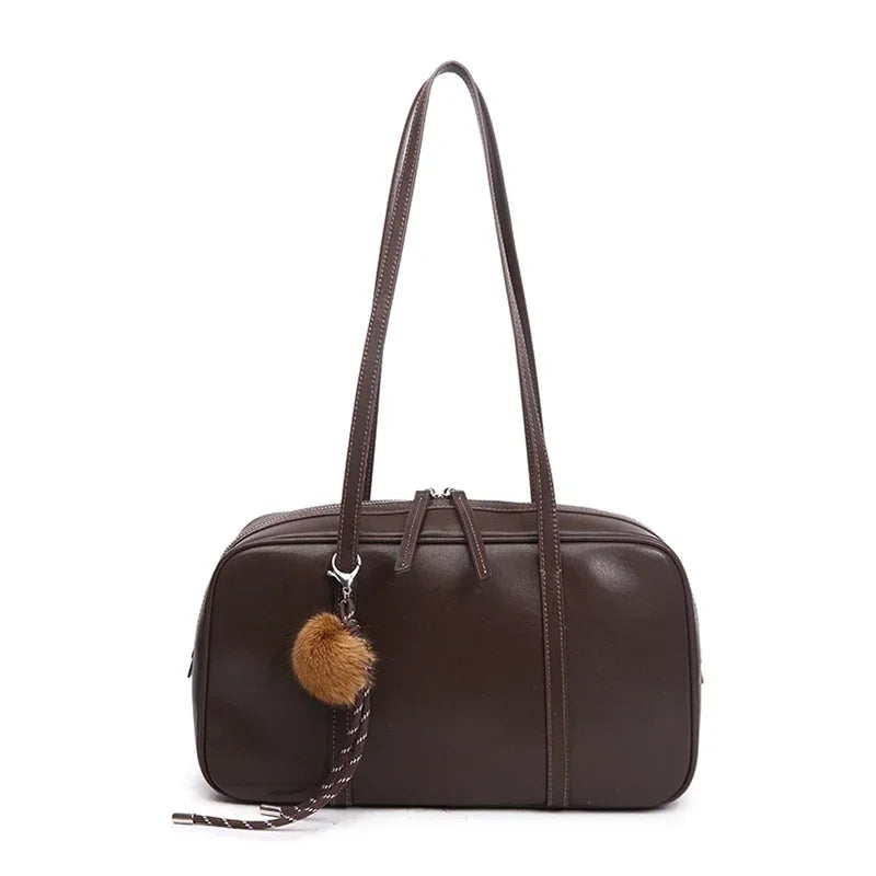 Valentina Mila bowling bag in Coffee