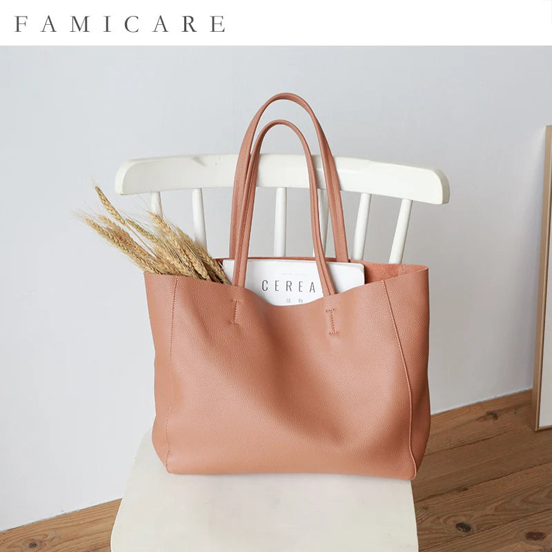 Valentina Perla Small tote in Biscuit, front view
