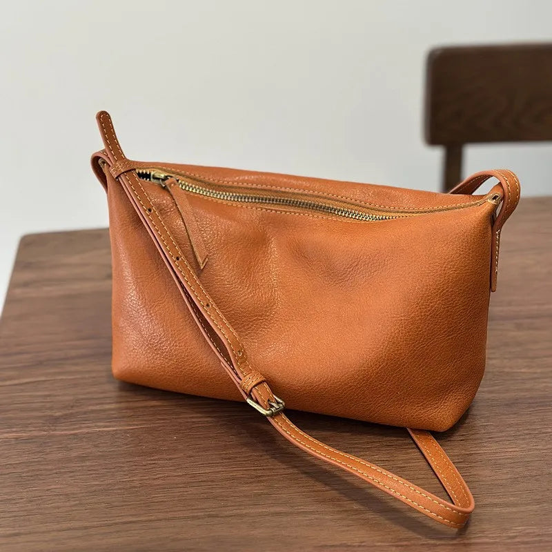 Valentina Seta crossbody bag in Terracotta, interior