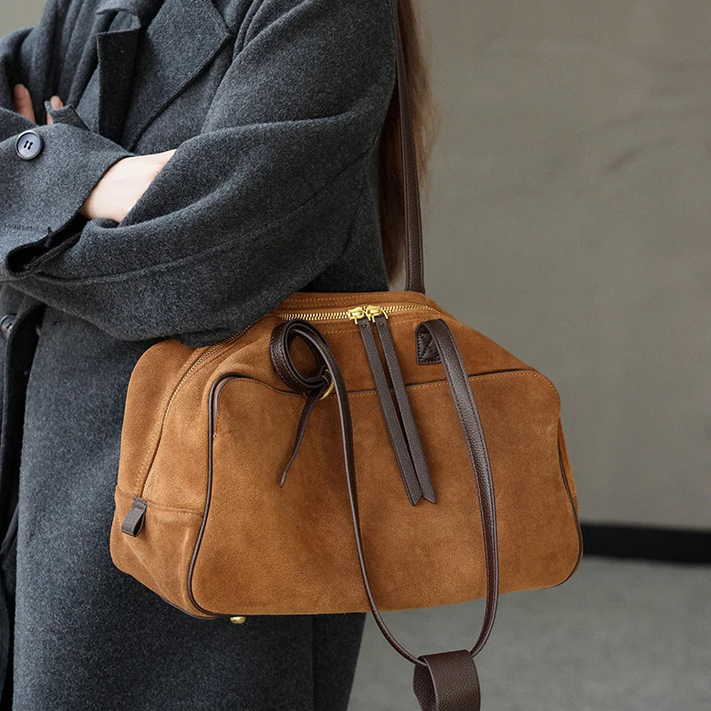 Valentina Haven oversized suede tote bag