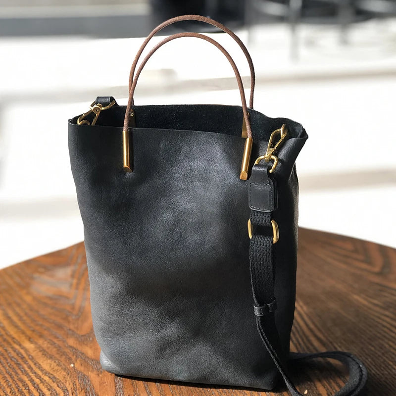 Valentina Verona top-handle bag in Black