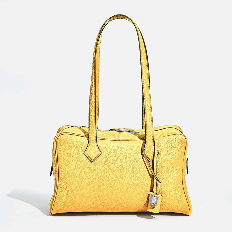 Valentina Rosa Large tote in Lemon