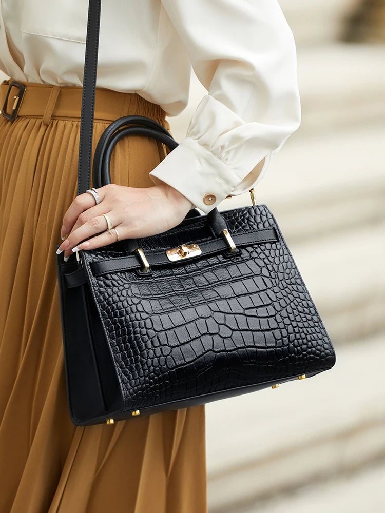 Valentina Sorrento top-handle bag in Black