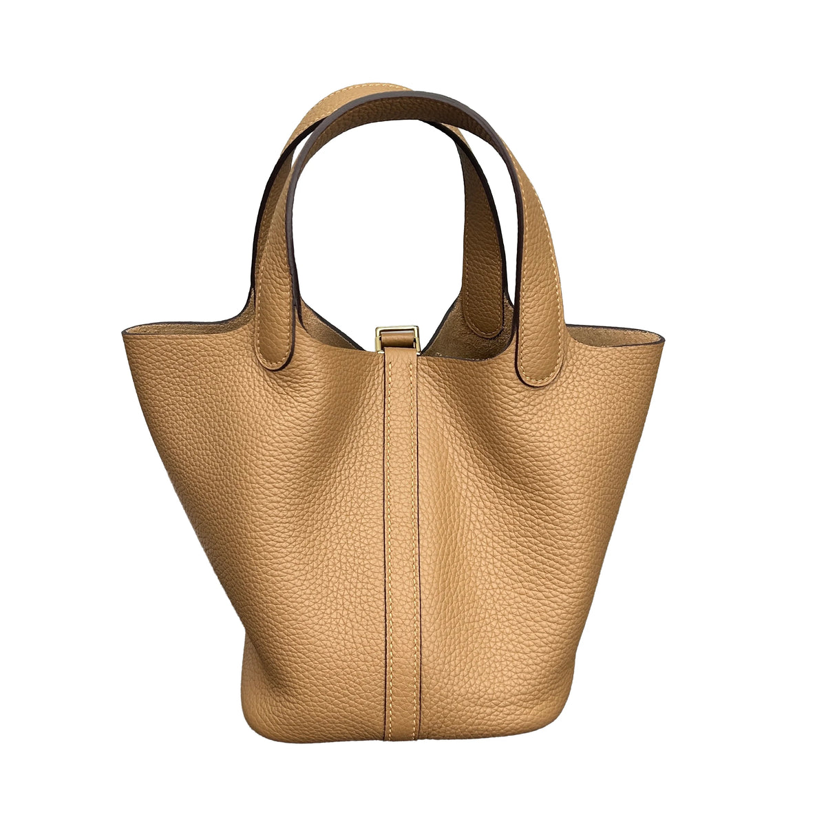 Valentina Ostuni Large bucket bag in Milk Tea