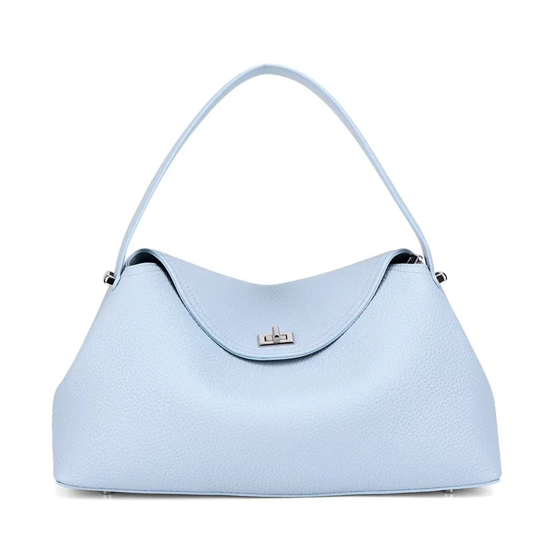 Valentina Como top-handle bag in Sky Blue