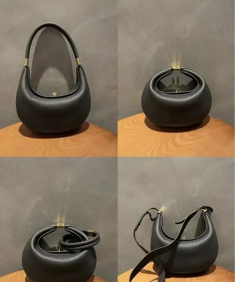 Valentina Todi crescent bag in Mint, front view