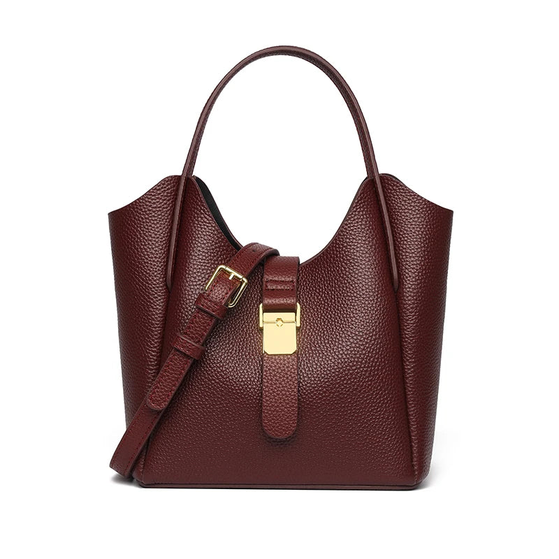 Valentina Muschio tote in Burgundy