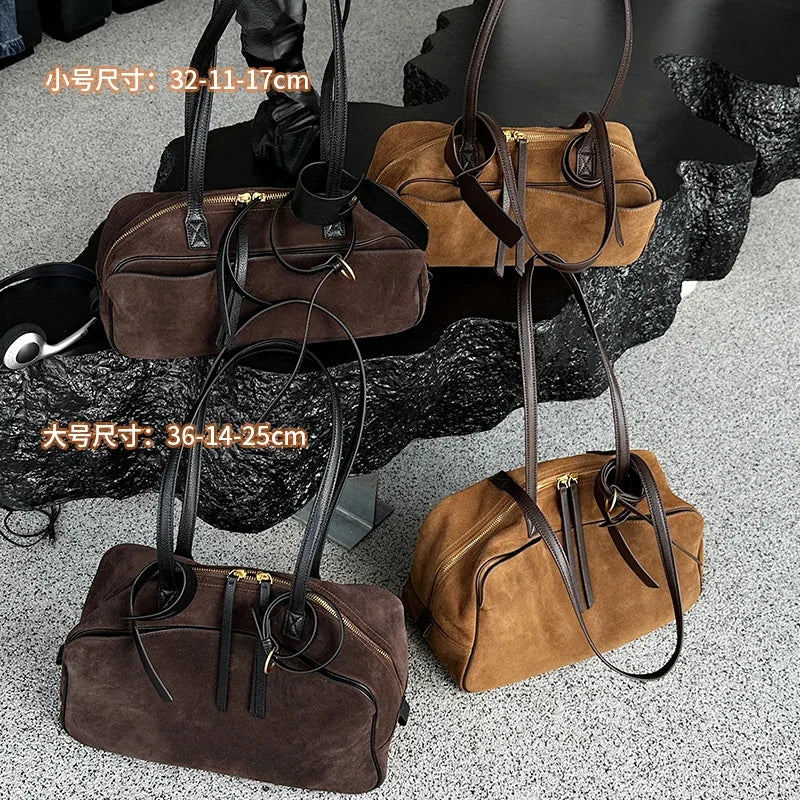 Valentina Haven oversized suede tote bag