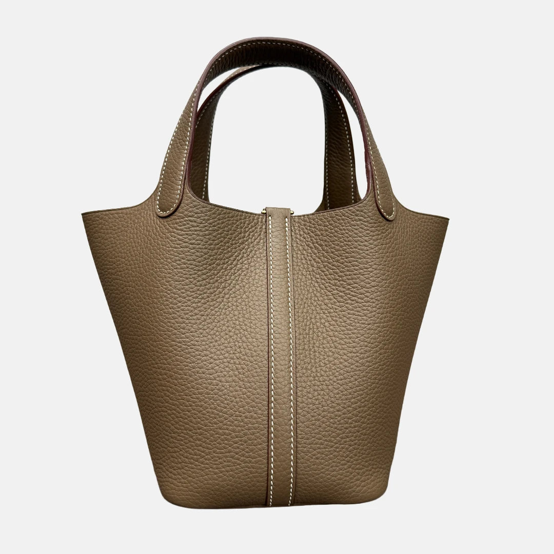 Valentina Ostuni Small bucket bag in Elephant Grey