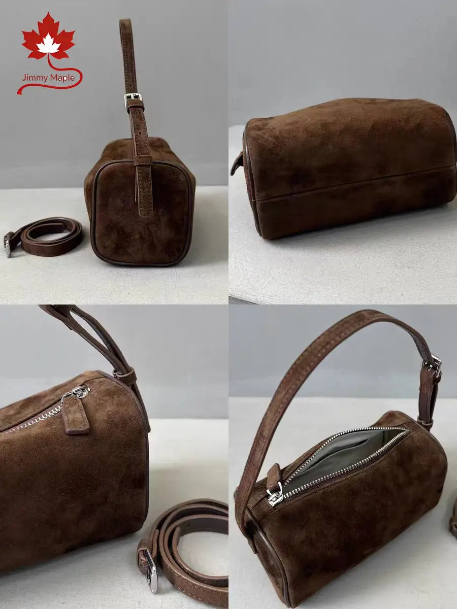 Valentina Sale crossbody bag in Saddle Red, side view