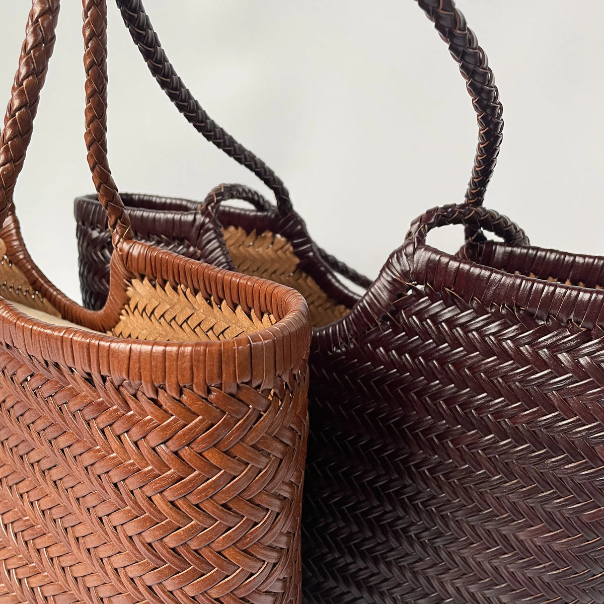 Valentina Bosa tote in Brown, back view