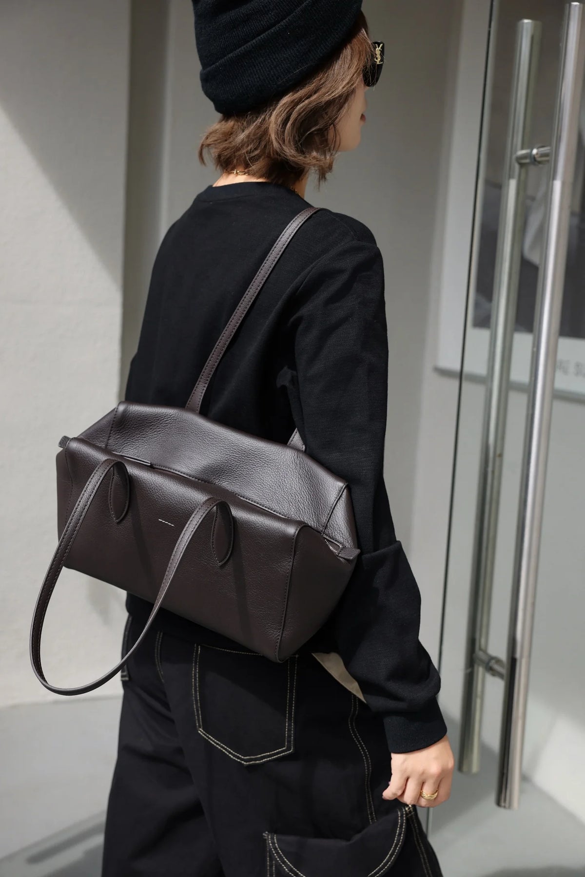 Valentina Modena tote in Coffee, interior