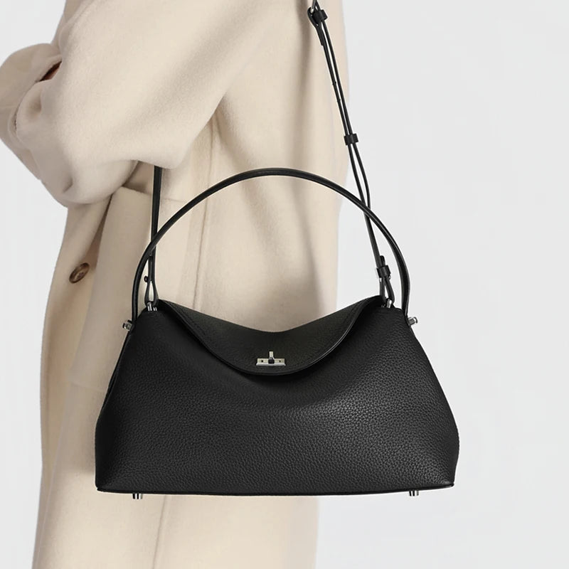 Valentina Como top-handle bag in Sky Blue, back view