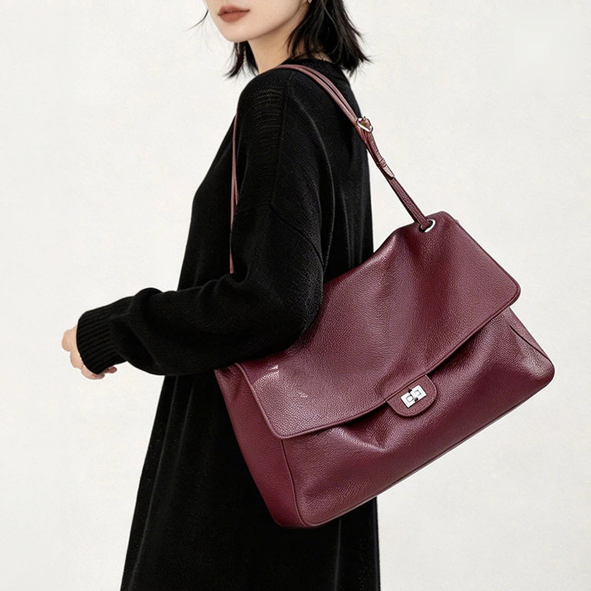 Valentina Fiume Medium tote in Burgundy