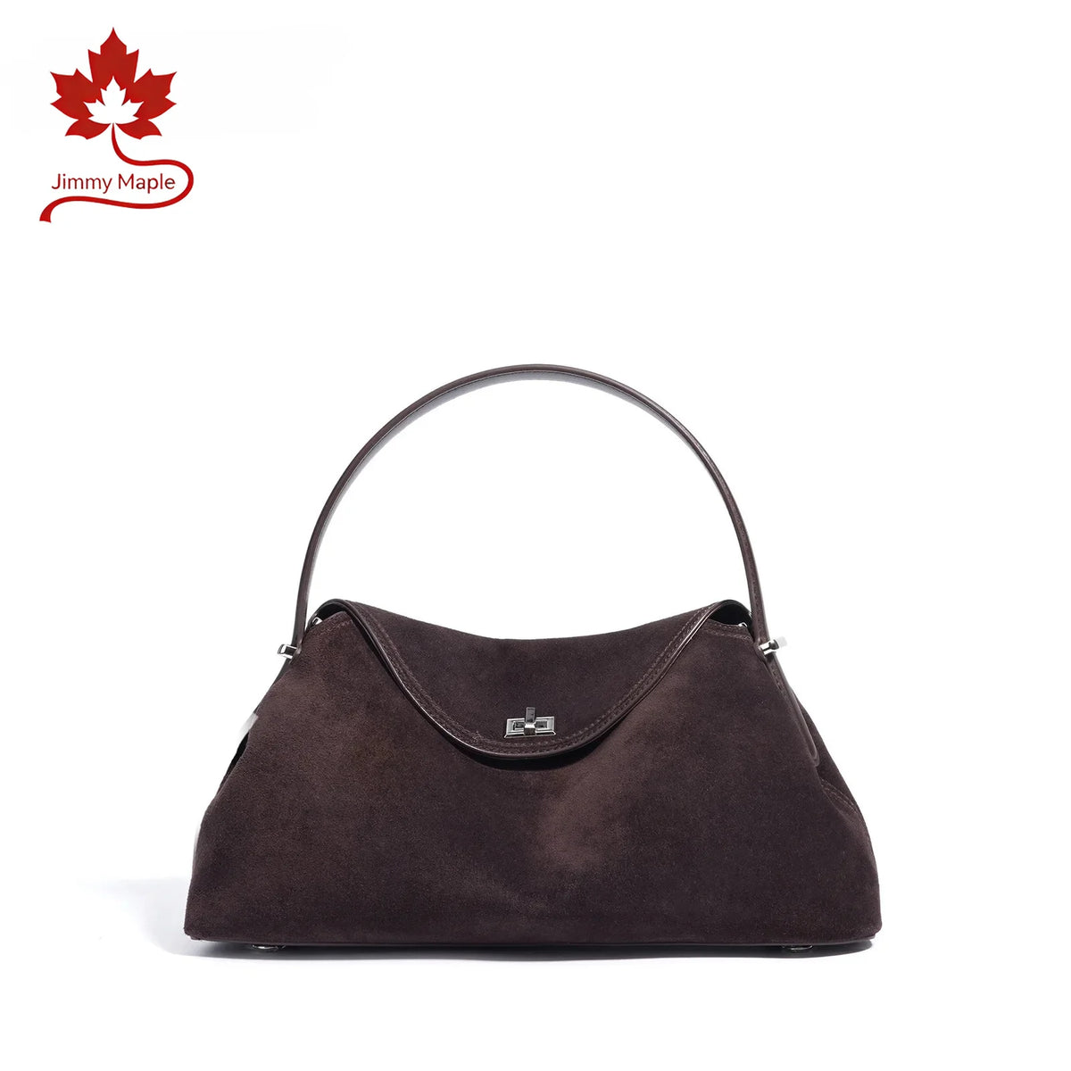 Valentina Bowler suede bowling bag