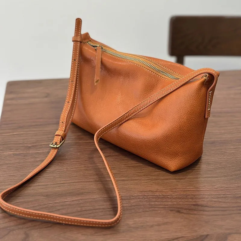 Valentina Seta crossbody bag in Terracotta, front view