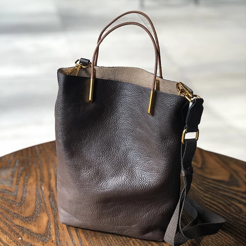 Valentina Verona top-handle bag in Coffee