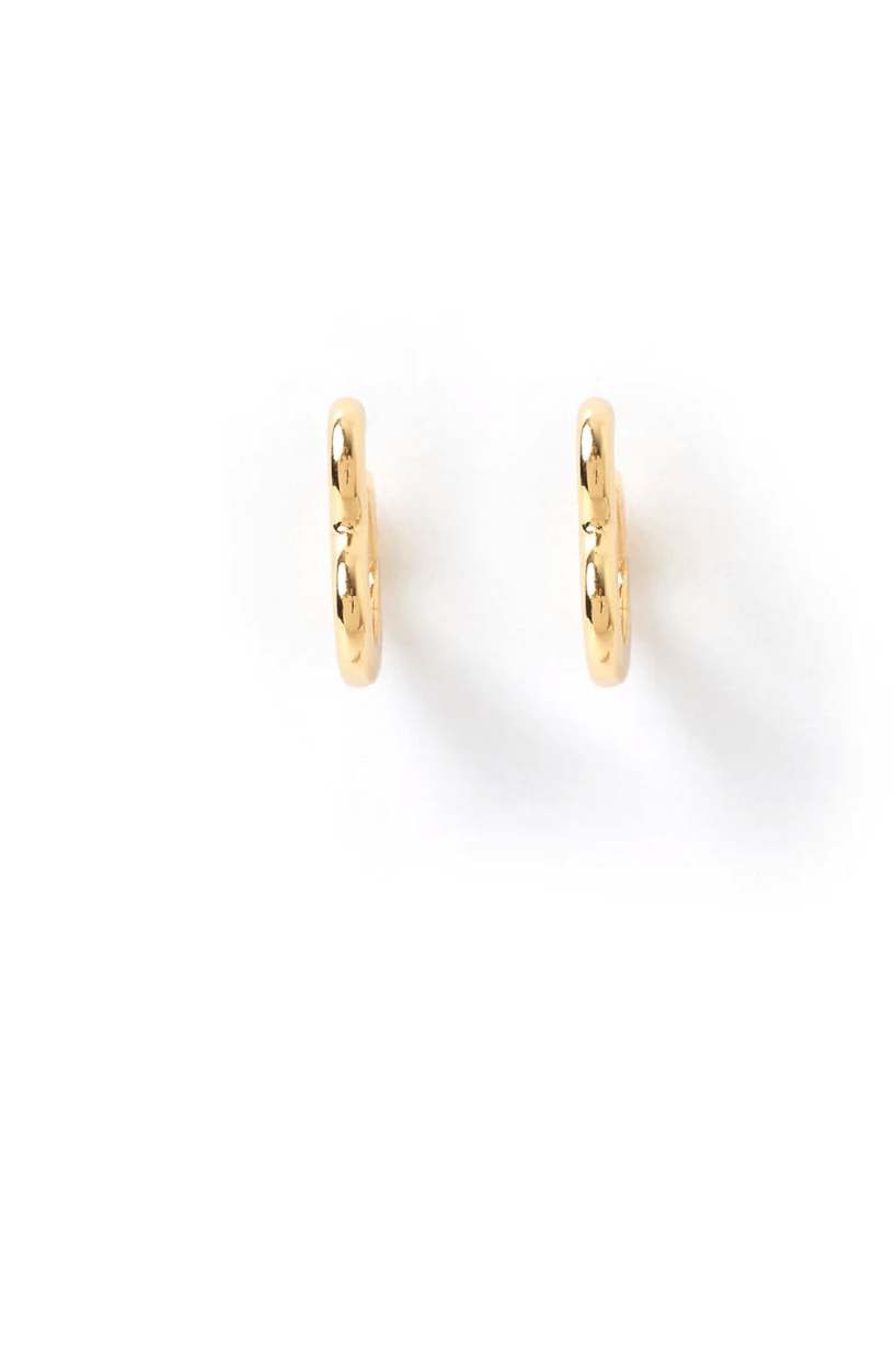 Heart hoop earrings gold