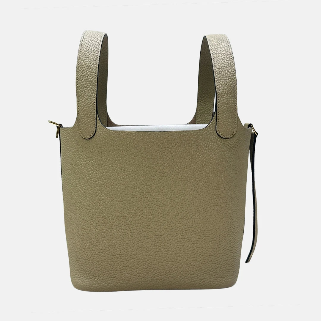 Valentina Ostuni Large bucket bag in Denim, front view