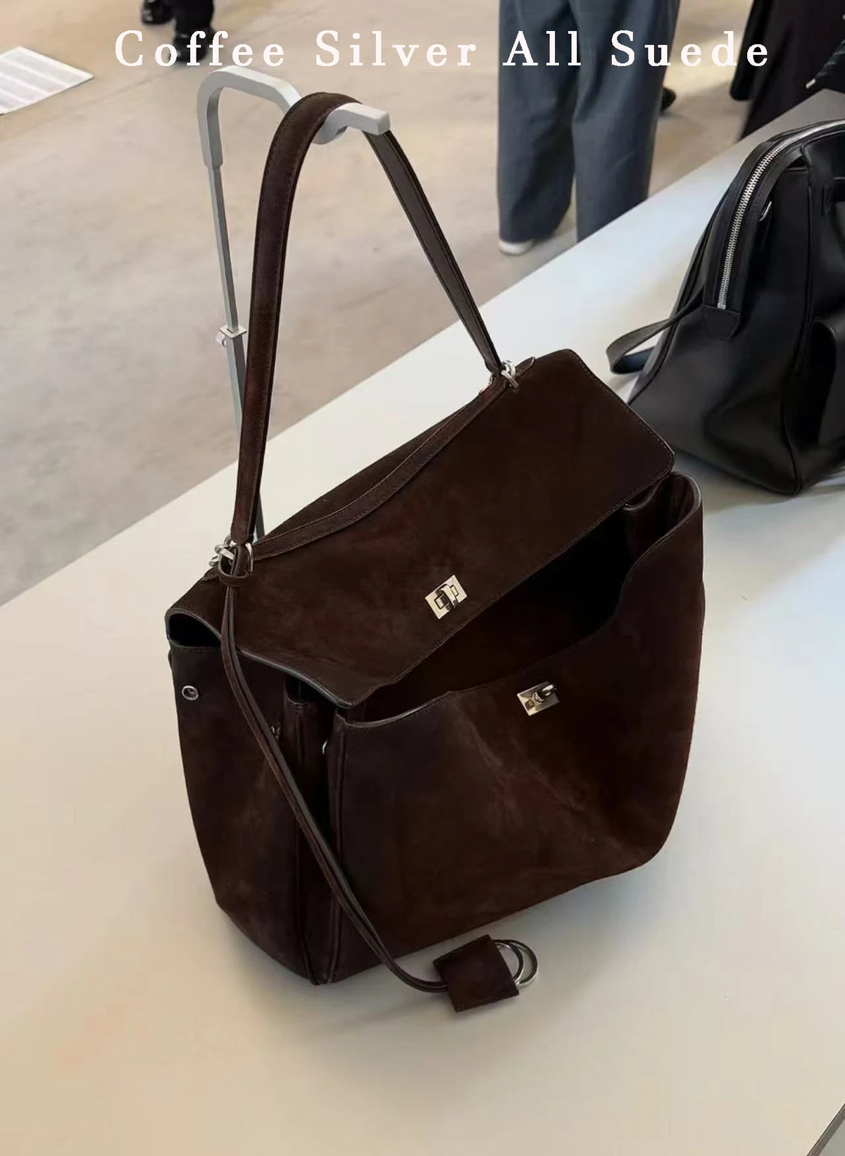 Valentina Dolce Large tote in Espresso