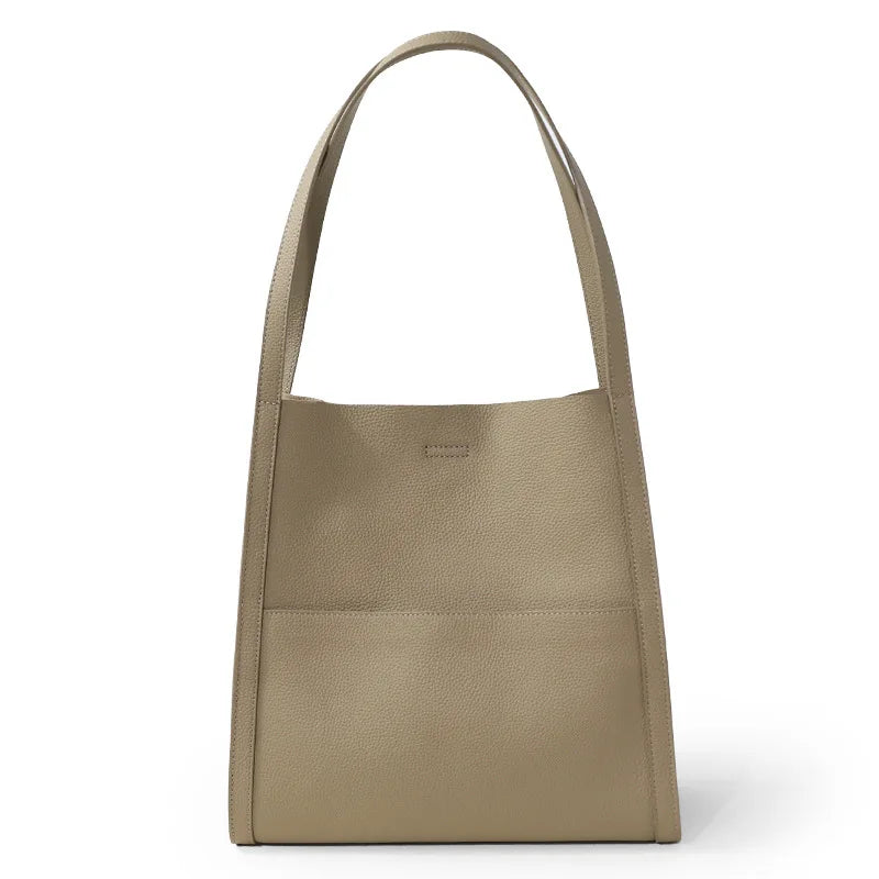 Valentina Positano bucket bag in Elephant Grey
