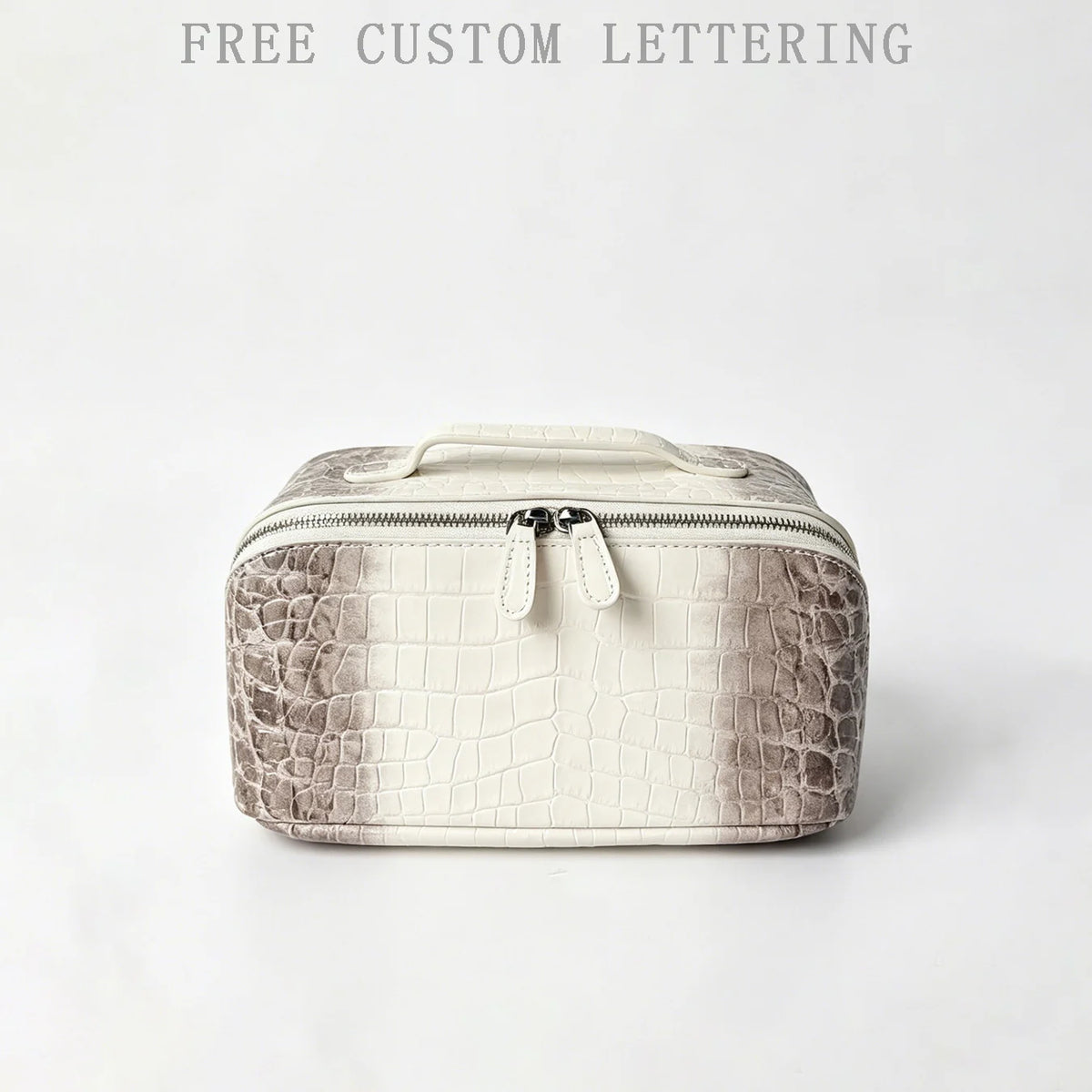 Valentina Varenna Large vanity case in Silver, front view